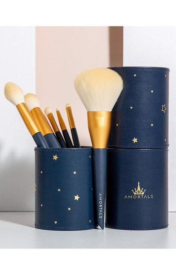AMORTALS Beauty Cosmetic Brush Set/Holster/leather Pouch （12pcs）